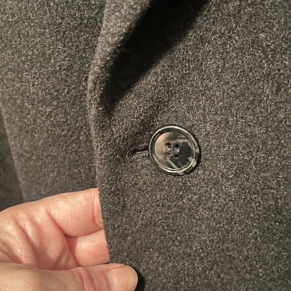 Polo Ralph Lauren black cashmere wool blend long overcoat Made in Italy - Picture 9 of 11